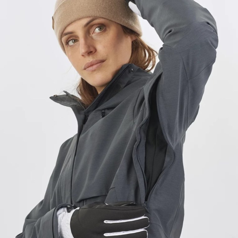 Salomon Proof Light Insulated Hoodie Women's Ski Jackets Black | CA 93T87